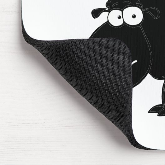 Funny black schaap muismat (Hoek)