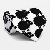 Funny black schaap stropdas (Opgerold)