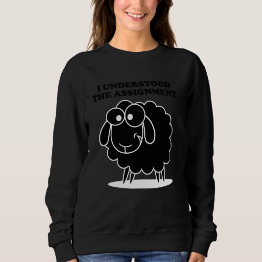 Funny Black Sheep die ik begreep... Trui (Voorkant)