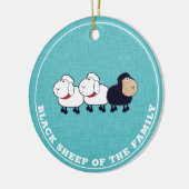Funny Black Sheep of the Family Blue Keramisch Ornament (Links)