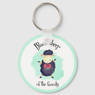 Funny Black Sheep of the Family Green Sleutelhange Sleutelhanger