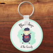 Funny Black Sheep of the Family Green Sleutelhange Sleutelhanger (Voorkant)