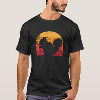 Funny Black Squirrel Sunset  Safari voor mannen T-shirt