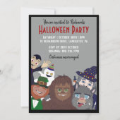 Funny Black Supernatural Halloween Costume Party Kaart (Voorkant)