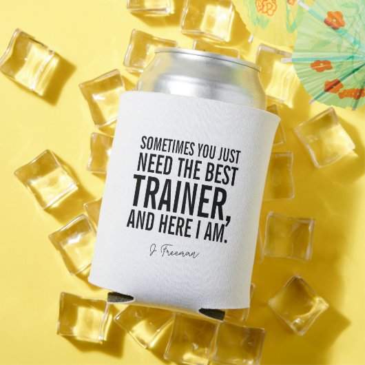 Funny Black Tekst Personal Trainer Gezegde Blikjeskoeler (Insitu Zomer)