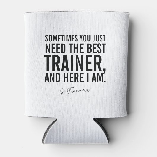 Funny Black Tekst Personal Trainer Gezegde Blikjeskoeler (Voorkant)