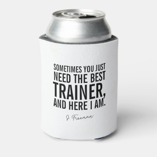 Funny Black Tekst Personal Trainer Gezegde Blikjeskoeler (Blikje Achterkant)