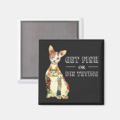 Funny Black Thug Sphynx Cat Tattoo Feline Gezegde Magneet (Voorkant / Achterkant)