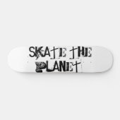 Funny Black Typography Schaats The Planet Persoonlijk Skateboard (Horizontaal)