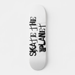 Funny Black Typography Schaats The Planet Persoonlijk Skateboard