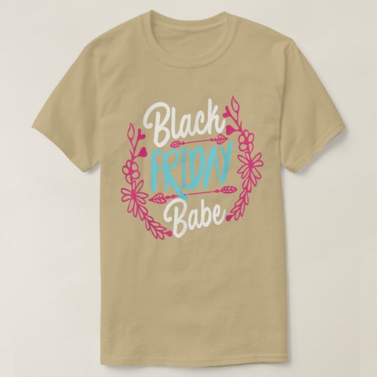 Funny Black Vrijdag BabeThanksgiving T-shirt (Design voorkant)