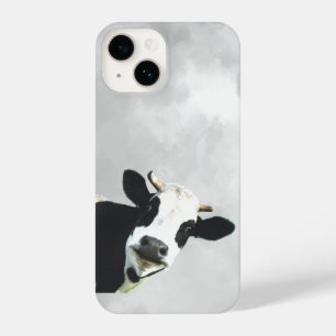 Funny Black White Holstein Koe Boerderij Dier iPhone 14 Hoesje