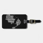 Funny Black White Merry kerstkerstkerstkerstkerstk Bagagelabel (Voorkant horizontaal)