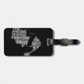 Funny Black White Merry kerstkerstkerstkerstkerstk Bagagelabel (Achterkant horizontaal)