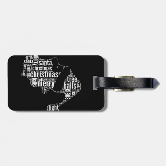 Funny Black White Merry kerstkerstkerstkerstkerstk Bagagelabel (Achterkant horizontaal)