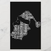 Funny Black White Merry kerstkerstkerstkerstkerstk Briefpapier (Voorkant)