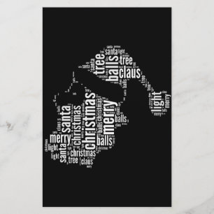 Funny Black White Merry kerstkerstkerstkerstkerstk Briefpapier