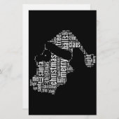 Funny Black White Merry kerstkerstkerstkerstkerstk Briefpapier (Voorkant / Achterkant)