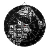 Funny Black White Merry kerstkerstkerstkerstkerstk Dartbord (Voorkant)