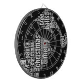 Funny Black White Merry kerstkerstkerstkerstkerstk Dartbord (Voorkant Links)