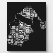 Funny Black White Merry kerstkerstkerstkerstkerstk Fotoplaat (Voorkant)