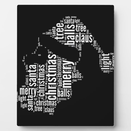Funny Black White Merry kerstkerstkerstkerstkerstk Fotoplaat (Voorkant)