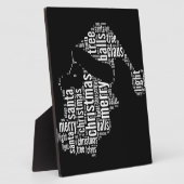 Funny Black White Merry kerstkerstkerstkerstkerstk Fotoplaat (Zijkant)