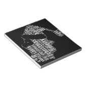 Funny Black White Merry kerstkerstkerstkerstkerstk Notitieblok (Schuin)