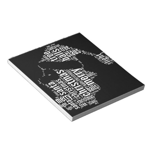 Funny Black White Merry kerstkerstkerstkerstkerstk Notitieblok (Schuin)