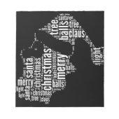 Funny Black White Merry kerstkerstkerstkerstkerstk Notitieblok (Voorkant)