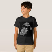 Funny Black White Merry kerstkerstkerstkerstkerstk T-shirt (Voorkant volledig)