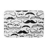 Funny Black & White Mustache Design Badmat (Voorkant)