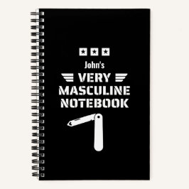 Funny Black & White Zeer Masculine Notitieboek