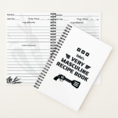 Funny Black & White Zeer Masculine Recipbook Notitieboek (Binnen)