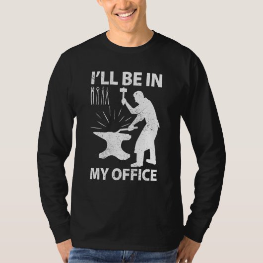 Funny Blacksmith Worker meedingend Metalworkin T-shirt (Voorkant)