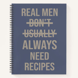 Funny Blank Recipe Book Gag Gift for Men Notitieboek