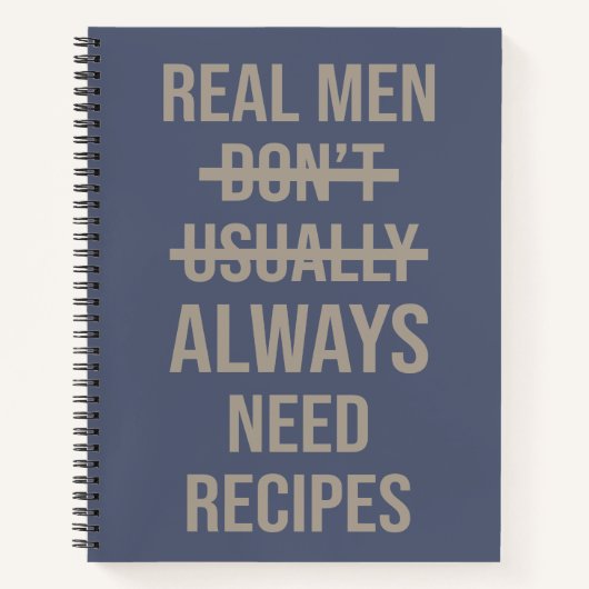Funny Blank Recipe Book Gag Gift for Men Notitieboek (Voorkant)