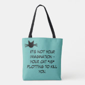 Funny Blauwgroen Blue Cat Meme Tas (Achterkant)