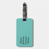 FUNNY Blauwgroen MIJN BAGAGE DOEN MIJN LAUNDRY! Bagagelabel (Achterkant verticaal)