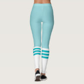 Funny Blauwgroen Team Tube Sock Leggings (Achterkant)