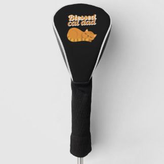 Funny Blessed Cat Dad Oranje Tabby Cat Feline Golfheadcover