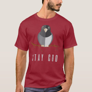 Funny Blijf Coo die duivenduiven over duiven gooit T-shirt