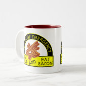 Funny Blijf kalm, Eat Bacon Mok (Voorkant links)