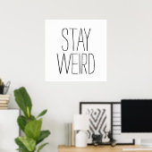 Funny blijft rare inspirerend trend hipster humor poster (Thuiskantoor)