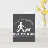 Funny Blind Joke Gift Seeing Eye Dog Skydiving Bli Kaart (Gele Bloem)
