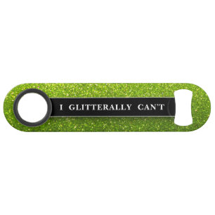 Funny Bling Drink Chartreuse Glitter Sparkles Speed Flessenopener