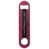 Funny Bling Drink Joke Pink Glitter Sparkles Speed Flessenopener (Voorkant)