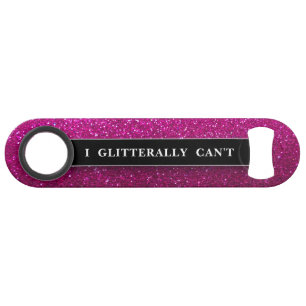Funny Bling Drink Joke Pink Glitter Sparkles Speed Flessenopener