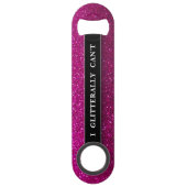 Funny Bling Drink Joke Pink Glitter Sparkles Speed Flessenopener (Voorkant)