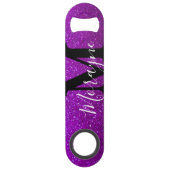 Funny Bling Drink Paarse glitter Sparkles Speed Flessenopener (Achterkant)